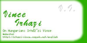 vince irhazi business card